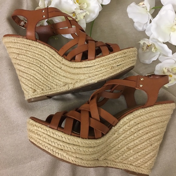 Fergalucious Caprini Tan Espradilles Wedge Sandals