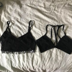Black Brandy Melville Bralette Bundle