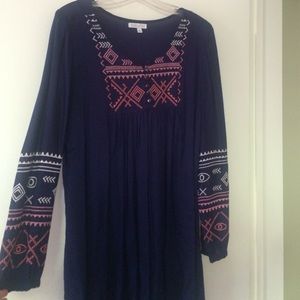 Boho navy dress