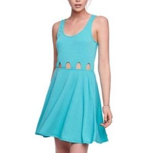 Turquoise Cutout Dress