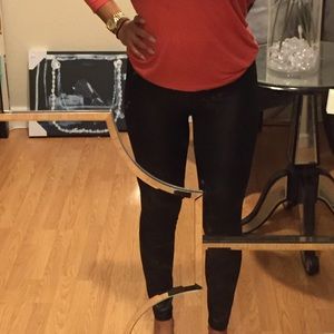Faux leather leggings