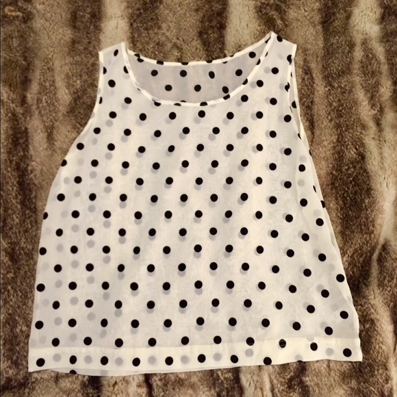 American apparel polka dot blouse