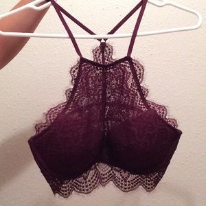 Victoria's Secret Pink High Neck Lace Bralette