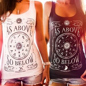 🍒JUST IN🍒 As Above, So Below Black Tank!