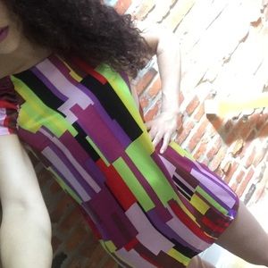 Bold, BB Dakota Colorful Silk Dress