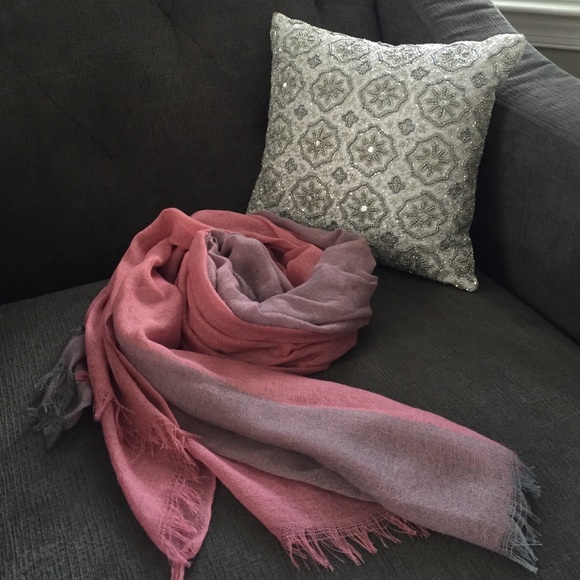 Pink and Grey ombré scarf