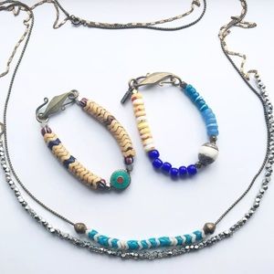 Vanessa Mooney 2 Longline necklaces + 2 bracelets