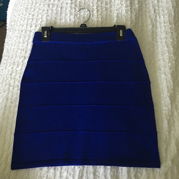 Royal blue sweater skirt