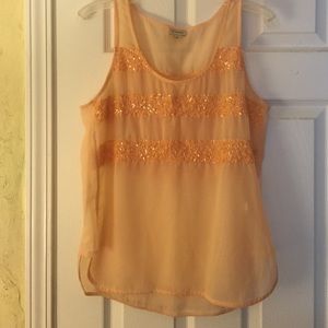 Light pink sequined top