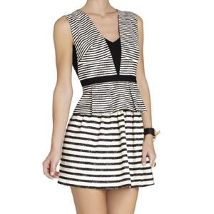 BCBG black and white mini dress