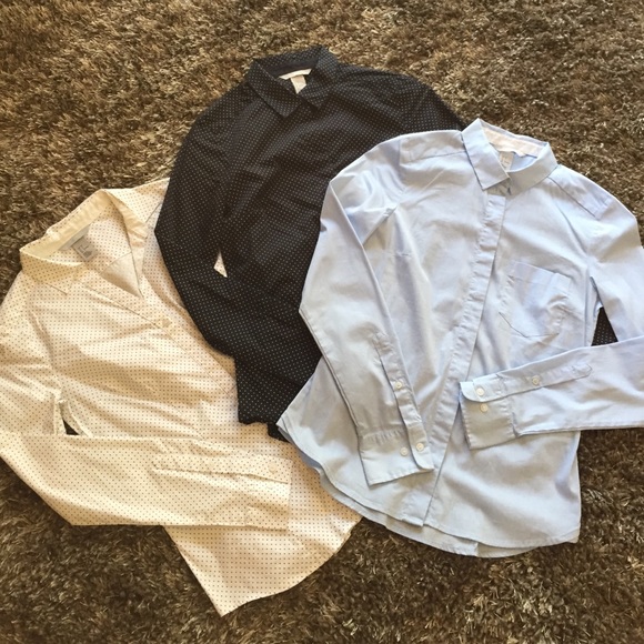 Set of 3 Longsleeve H&M Stretchy Shirts - Picture 1 of 4