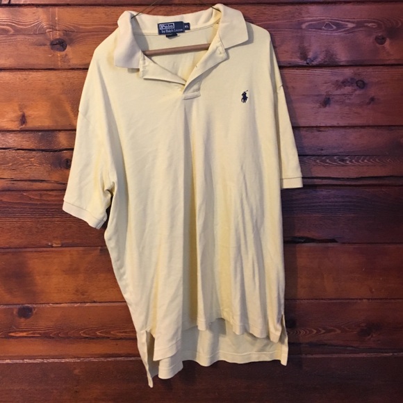 Men's Polo knit yellow - Picture 1 of 1