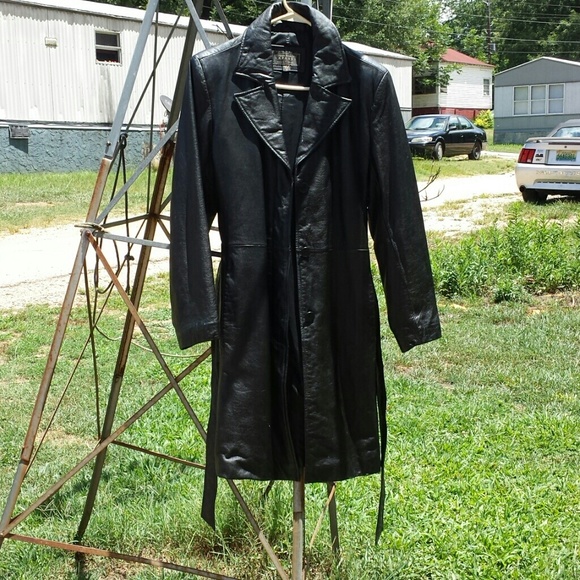 Companies International Express leather coat