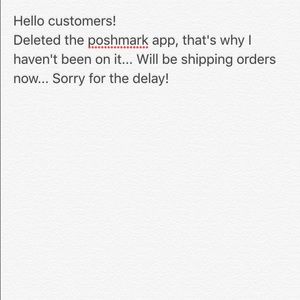 WILL BE SHIPPING ORDERS