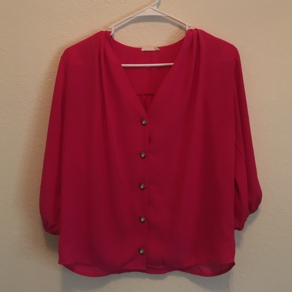 Watermelon pink top - Picture 1 of 3