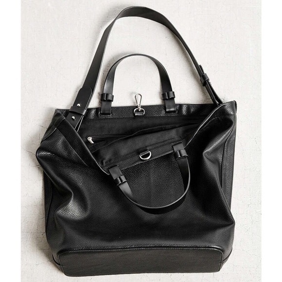 BDG Vegan Black Leather Utility Tote