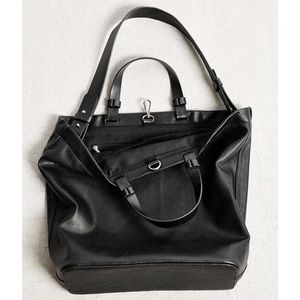 BDG Vegan Black Leather Utility Tote