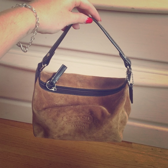 Coach suede mini purse