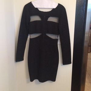 BCBGEneration black cut-out cocktail dress