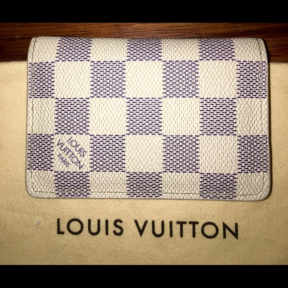 Louis Vuitton Card Holder/Wallet in Damier Azur