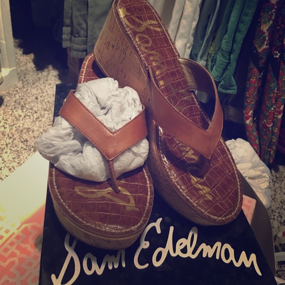 Sam Edelman brown wedge sandals