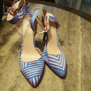 Heels with strap around the ankle