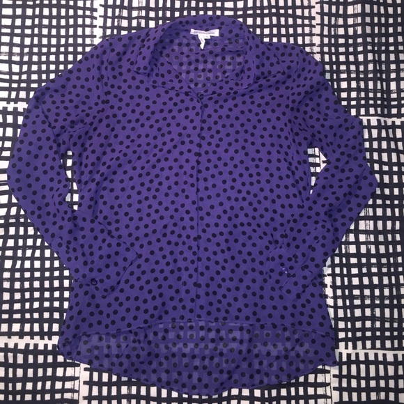 Bcbgeneration Polka Dot Button Down Blouse - image 4