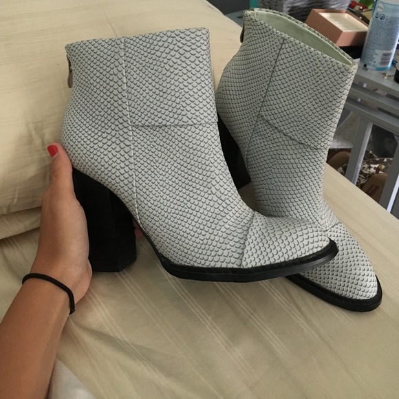 White & Black Booties