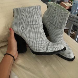 White & Black Booties