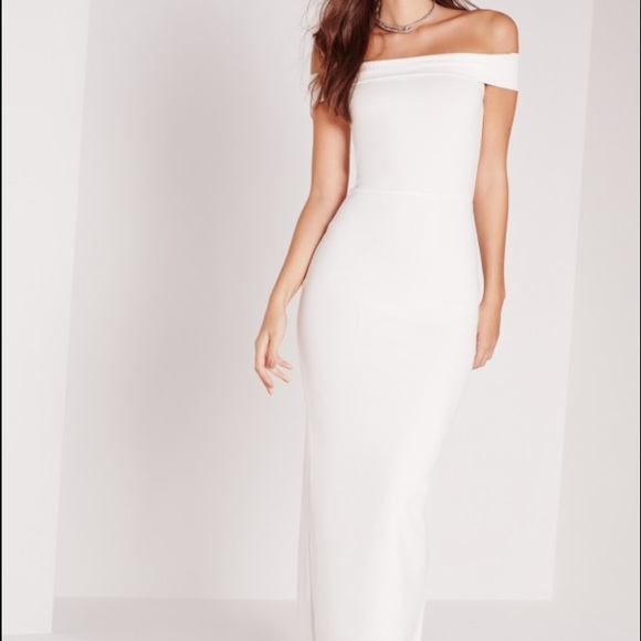 White off the shoulder maxi dress