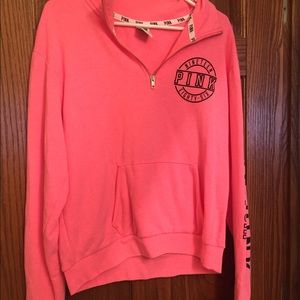 Pink love pink half zip