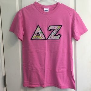 Delta Zeta Paisley Embroidered T-Shirt
