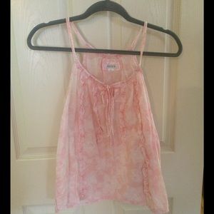 Pink aerie flowy tank top