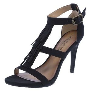 || NWT || Black Christian Siriano Fringe Heel