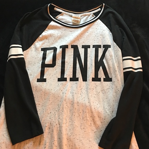 VS PINK 3/4 Baseball Tee