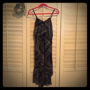 Express Black and White High-Low Dress