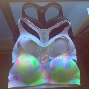 PINK Yoga sports bras x3