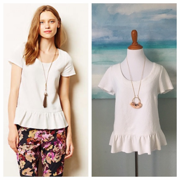 Anthropologie Tops - Anthro Peplum Cascada Top