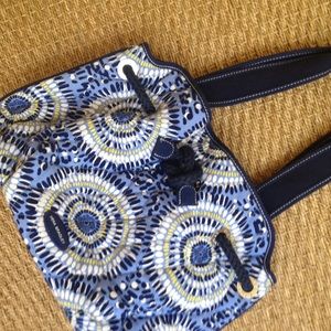 Authentic Vera Bradley navy yellow shoulder bag