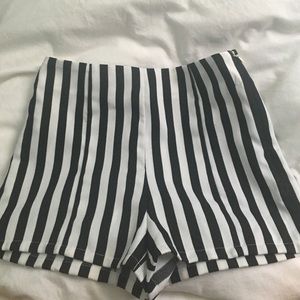 high waisted striped shorts