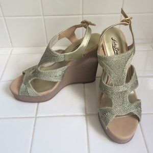 NEW Gold wedge heels by Lucky Brand - size 8