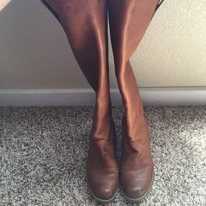 Knee high tan boots