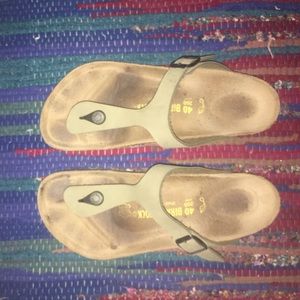 Tan Birkenstock Gizeh Sandals
