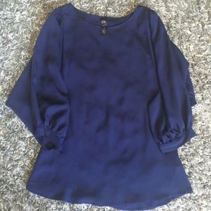 Navy blouse with full sleeves