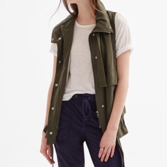 LOFT Lou & Grey Utility Vest, Green sz XS