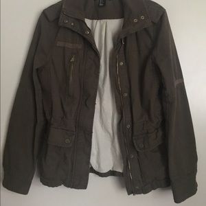 H&M Utility Jacket Olive Green sz 2
