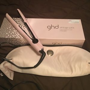 ghd vintage pink straightening iron