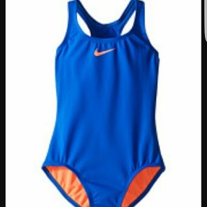 💦 *NIKE* Blue & Orange Swimsuit