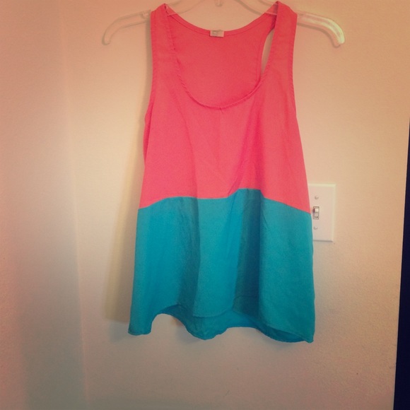 Pink and blue tank
