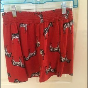 XS aerie fun zebra flowy skirt